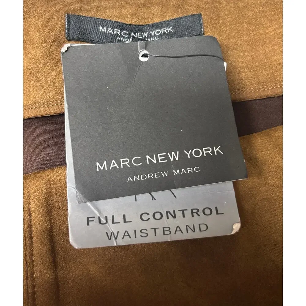 Marc New York Faux Suede Pencil Skirt Brown Full Control Waistband Large New - Picture 5 of 9